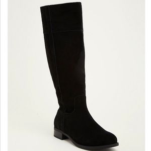 NWT Torrid sz 10 blk genuine suede knee high boots